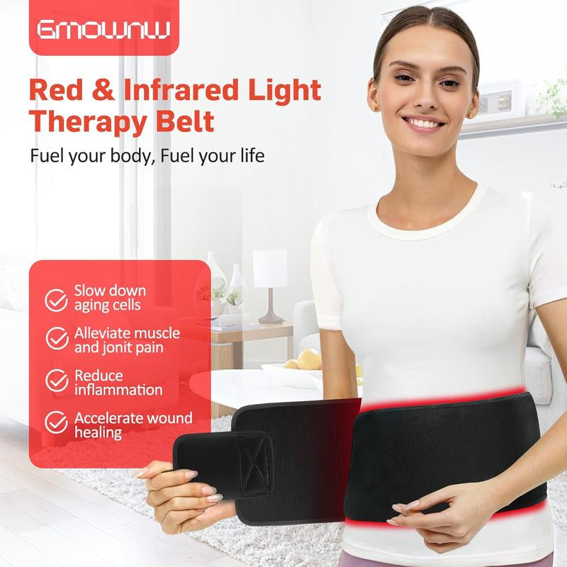 Ultimate Red & Infrared Light Therapy Belt for Pain Relief - 3-in-1 LED Wrap with Timer & Remote Control