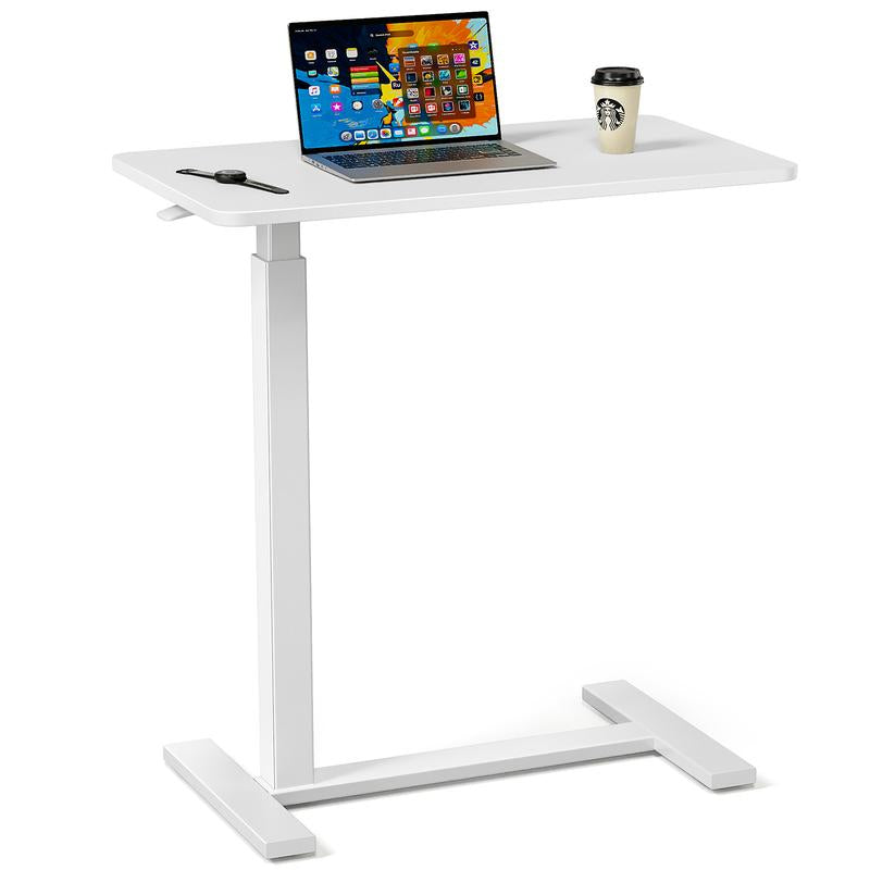 Adjustable Overbed Rolling Table - Versatile Mobile Desk for Home & Hospital Use