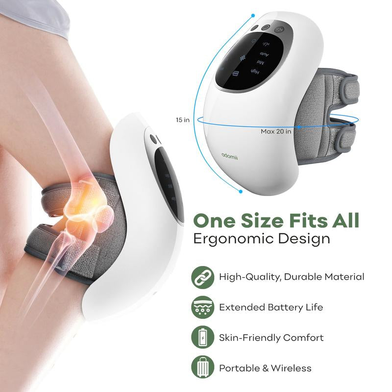 Rejuvenating Knee Massager with Soothing Red Light Therapy