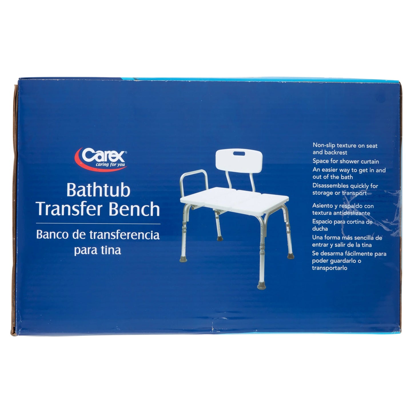 Tub Transfer Bench with Height Adjustable Legs, Convertible for Left- or Right-Hand Entry