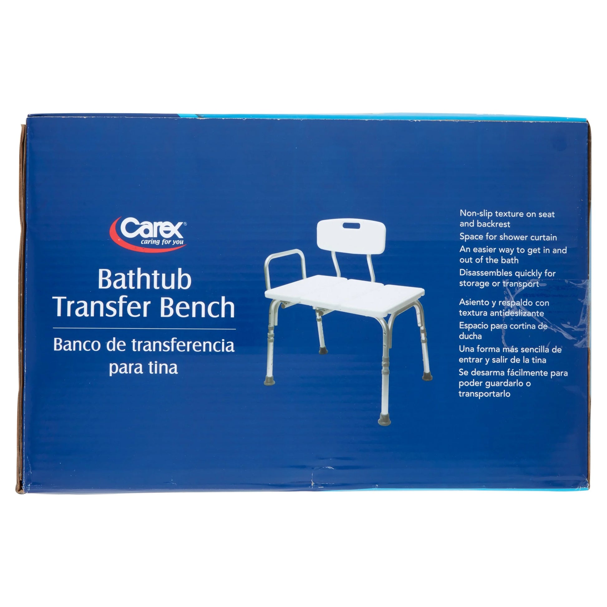 Tub Transfer Bench with Height Adjustable Legs, Convertible for Left- or Right-Hand Entry