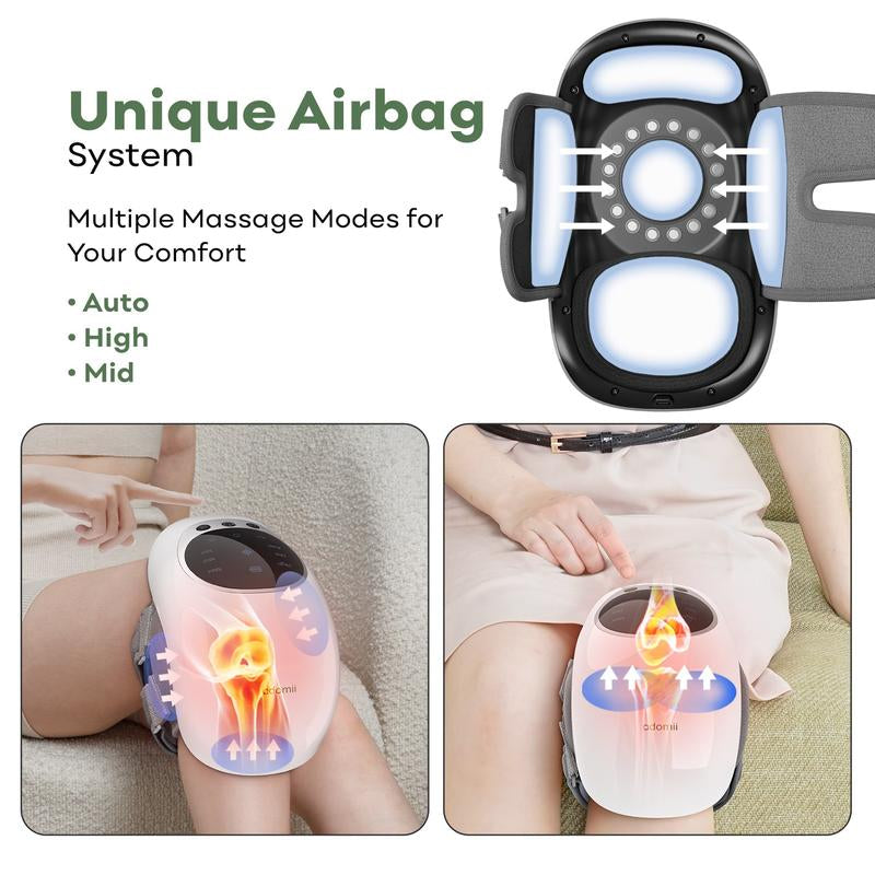 Rejuvenating Knee Massager with Soothing Red Light Therapy