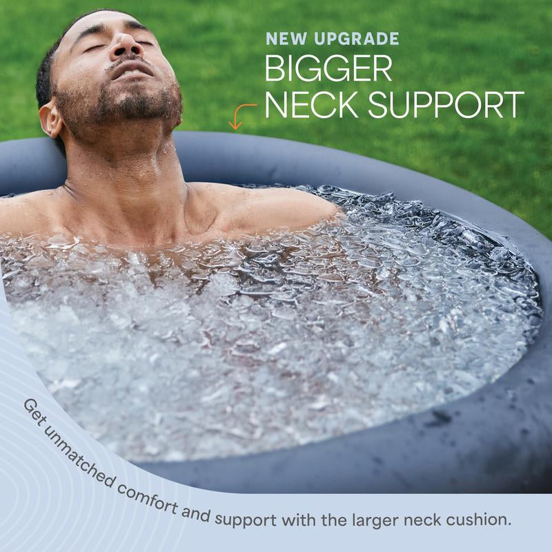 Portable Ice Tub with Cover and Carry Bag - Ultimate Cold Plunge for Home & Travel, Perfect for Athletes and Adults - Sleek Black Design
