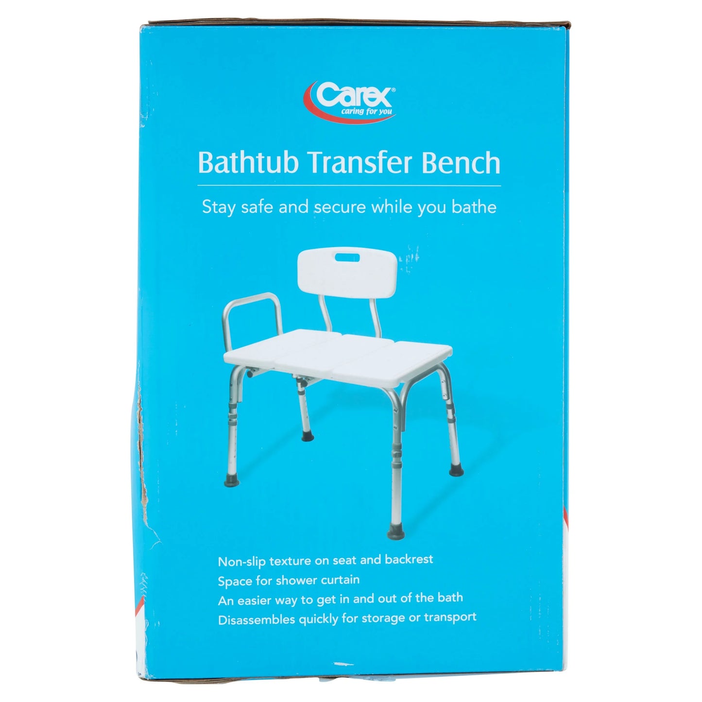 Tub Transfer Bench with Height Adjustable Legs, Convertible for Left- or Right-Hand Entry