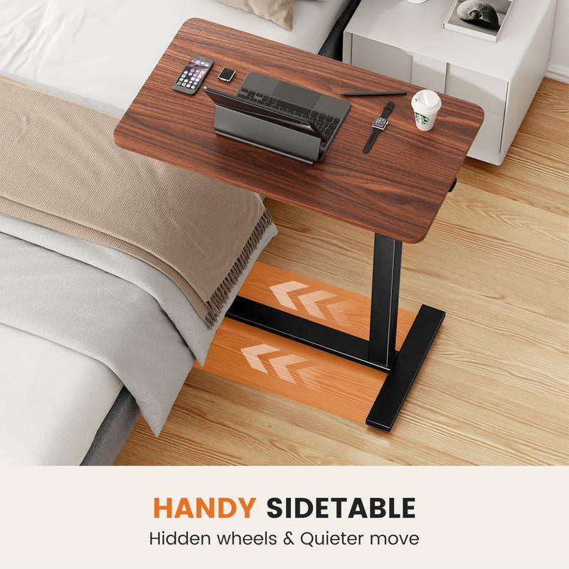 Adjustable Overbed Rolling Table - Versatile Mobile Desk for Home & Hospital Use