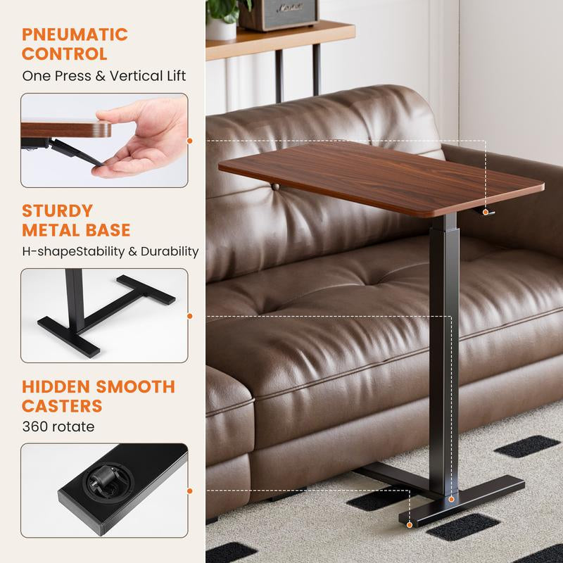 Adjustable Overbed Rolling Table - Versatile Mobile Desk for Home & Hospital Use
