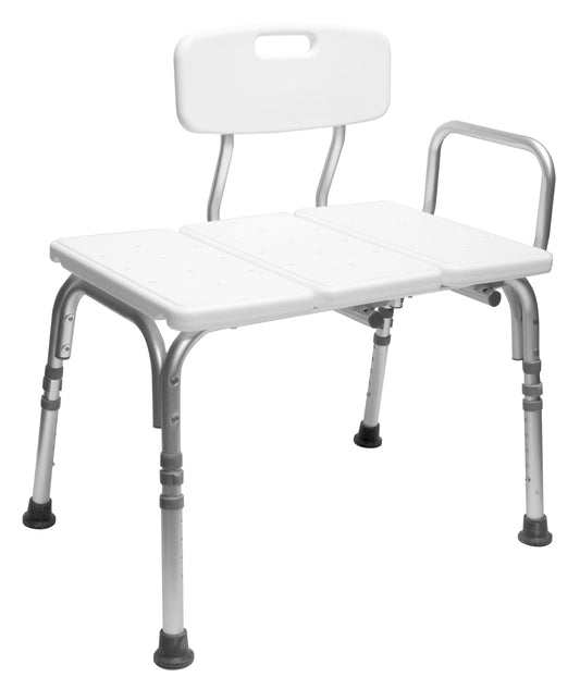Tub Transfer Bench with Height Adjustable Legs, Convertible for Left- or Right-Hand Entry