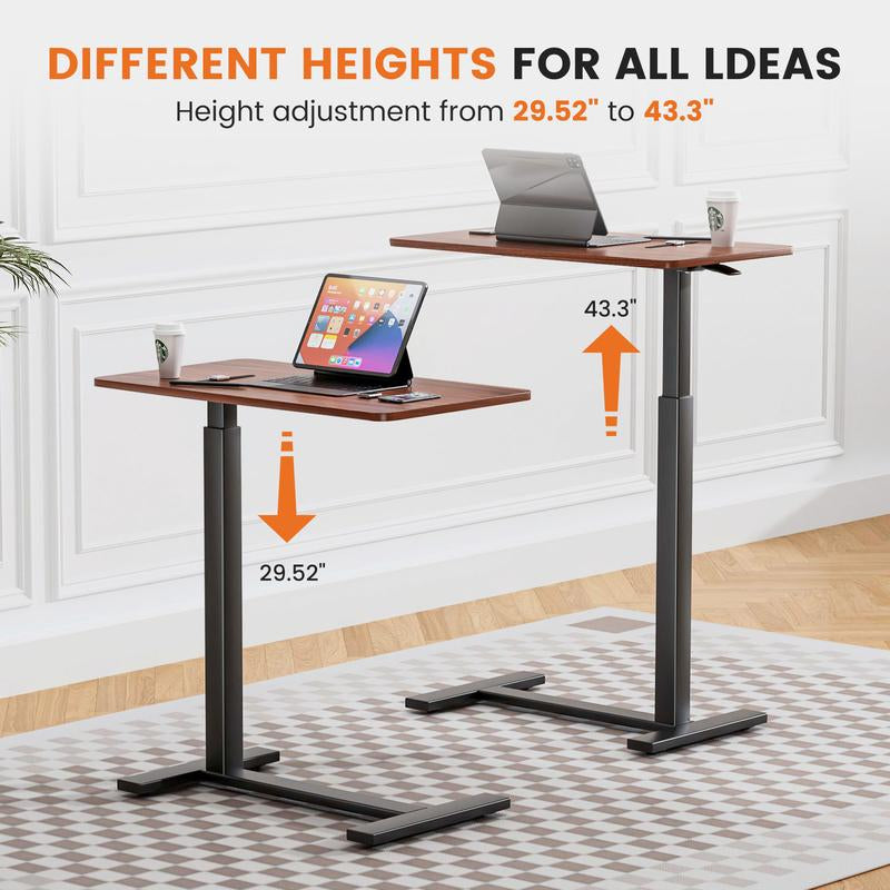 Adjustable Overbed Rolling Table - Versatile Mobile Desk for Home & Hospital Use
